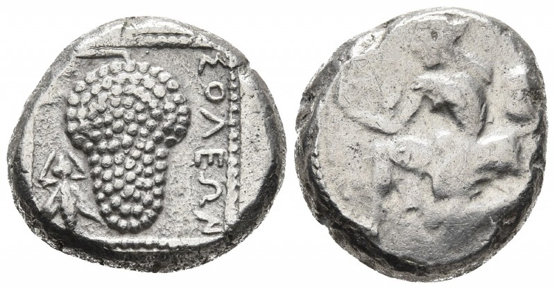 Cilicia, Soloi, ca. 450-400 BC, AR stater
Archer kneeling left, with bow case on...