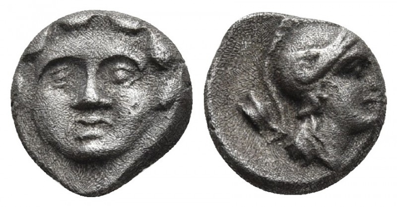 Pisidia, Selge, ca. 300-190 BC, AR obol
Facing gorgoneion.
Helmeted head of Athe...