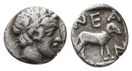 Troas, Neandreia, late 5th / early 4th cent. BC, AR obol
Laureate head of Apollon facing right
Ram standing right. NEA-N around.
SNG Von Aulock 7628 
...