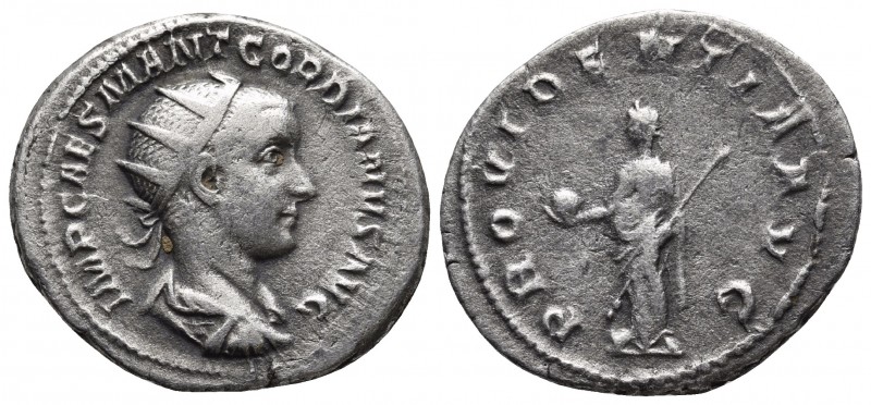 Gordianus III 238-244 AD, AR antoninianus, Rome Mint ca. 238/239 AD
Radiated, dr...
