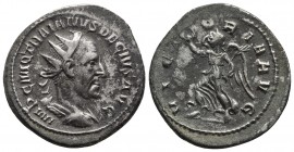 Traianus Decius 249-251 AD, AR antoninianus, Rome Mint ca. 250 AD
Radiated, draped and cuirassed bust of Decius, seen from the back, right
Victory adv...