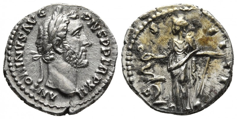 Antoninus Pius 138-161 AD, AR denarius, Rome Mint, ca. 148-149 AD.
Laureate head...