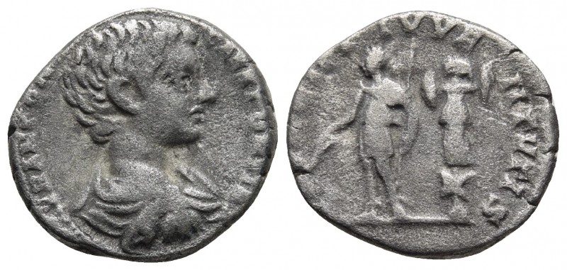 Caracalla 198-217 AD, as caesar, Rome Mint, ca. 196-198 AD.
Bare, draped and cui...