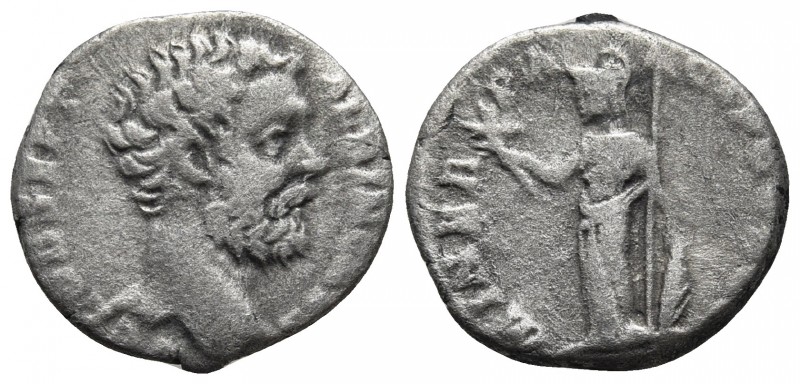 Clodius Albinus 193-197 AD, as caesar, AR denarius, Rome Mint, 194-195 AD.
Bare ...