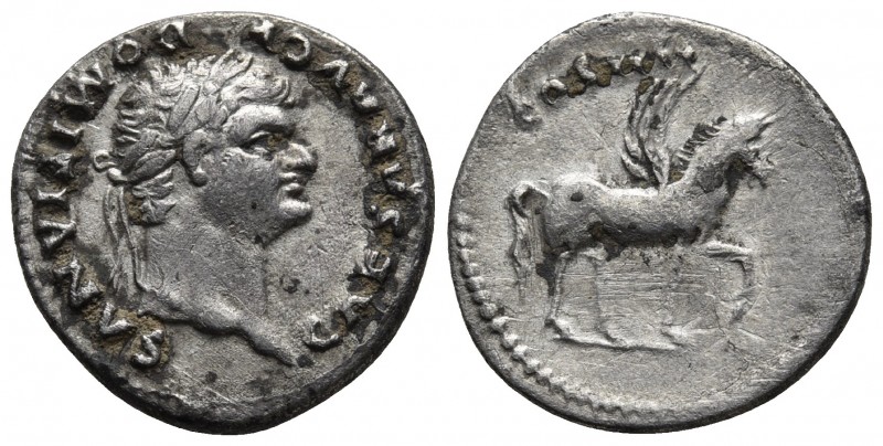 Domitianus as caesar 69-81 AD, AR denarius, Rome Mint, 76/77 AD.
Laureate head o...