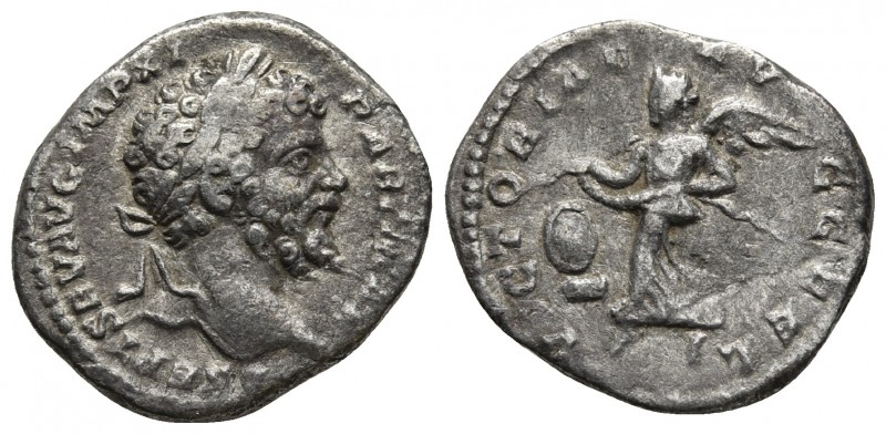 Septimius Severus 193-211 AD, AR denarius, Rome Mint, ca. 197-200 AD.
Laureate h...