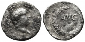 Vespasianus 69-79 AD, AR denarius, Ephesus Mint, ca. 70 AD.
Laureate head of Vespasianus right
AVG within oak wreath
RIC II 2nd ed. 1408; RPC 817. 
17...