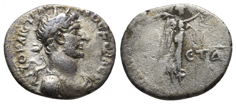 Cappadocia, Hadrianus 117-138 AD, AR hemidrachm, Caesarea Mint, year 4, ca. 119/...