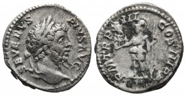Septimius Severus 193-211 AD, AR denarius, Rome Mint, ca. 205 AD.
Laureate head of Septimius Severus right
Roma standing left, holding Victory and rev...