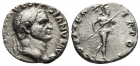 Vespasianus 69-79 AD, AR denarius, Rome Mint, 70 AD.
Laureate head of Vespasianus right
Mars walking right, holding spear and legionary aquila
RIC II ...