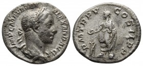 Alexander Severus 222-235 AD, AR denarius, Rome Mint, ca. 226 AD
Laureate, draped and cuirassed bust of Alexander Severus, seen from behind, right
Emp...