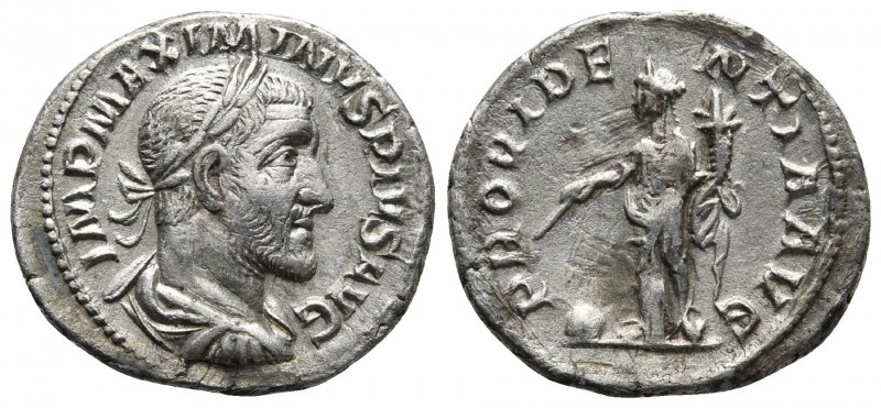 Maximinus I 235-238 AD, AR denarius, Rome Mint, ca. 235-236 AD.
Laureate, draped...