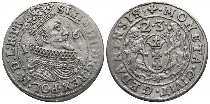 Poland, Sigismund III Vasa 1587-1632 AD, AR Ort, Danzig mint 1623 AD
Crowned and...