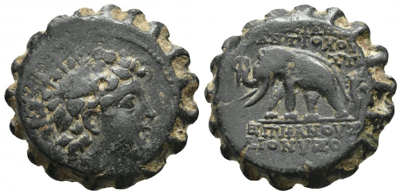 Seleucid Kings,Antiochus VI Dionysos 144-142 BC, AE serrate, Antioch mint, ca. 1...