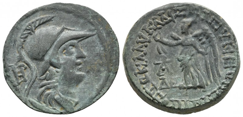 Cilicia, Seleuceia ad Calycadnum, ca. 2-1 cent. BC
Helmeted head of Athena right...