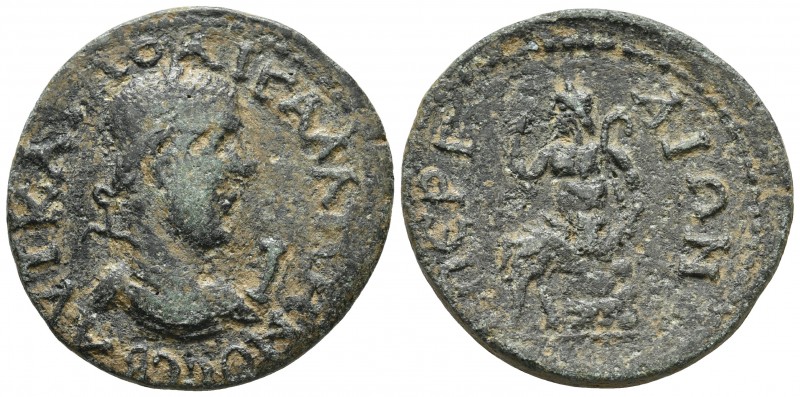 Pamphylia, Perge, Gallienus 253-268 AD, AE 10 assaria
Laureate, draped and cuira...