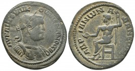 Cilicia, Adana, Valerianus I 253-260 AD, AE
Laureate and cuirassed bust of Valerianus I right
Zeus seated left, holding sceptre and patera
SNG Levante...