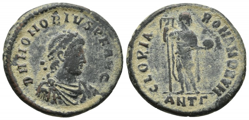 Honorius, ca. 392-395 AD, Antioch Mint, AE2
Diademed, draped and cuirassed bust ...