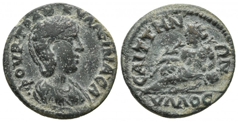 Lydia, Saitta, Tranquillina, ca. 241-244 AD, AE
Draped bust of Tranquillina righ...