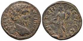 Pisidia, Antioch, Septimius Severus 193-211 AD, AE
Laureate head of Septimius Severus right
Tyche standing left, holding cornnucopia and branch
Krzyza...