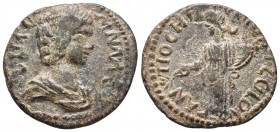 Pisidia, Antiochia, Julia Domna ca. 193-217 AD, AE
Draped bust of Julia Domna right
Genius standing left, holding cornucopia and branch
Krzyzanowska P...