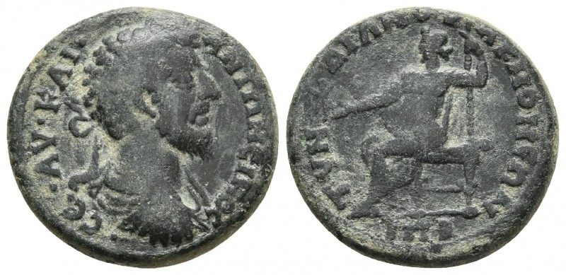 Phrygia, Akmoneia, Marcus Aurelius 161-180 AD, AE
Laureate, cuirassed and draped...