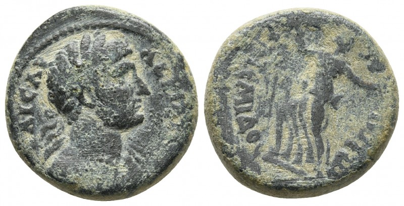 Pamphilia, Perge, Hadrianus 117-138 AD, AE
Laureate bust of Hadrianus, with drap...