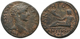 Pisidia, Antiochia, Alexander Severus ca. 222-235 AD, AE
Laureate head of Alexander Severus right
River-god reclining left, holding cornucopia
Krzyzan...