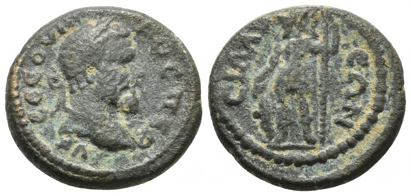 Pamphylia, Sillyon, Septimius Severus 193-211 AD, AE
Laureate head of Septimius ...