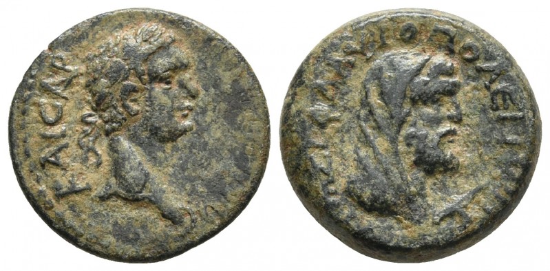 Cilicia, Flaviopolis, Domitianus, year 17 = 89-90 AD, AE
Laureate head of Domiti...