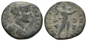 Phrygia, Apamea, Hadrianus 117-138 AD, AE
Laureate, draped and cuirassed bust of Hadrianus right
Marsyas advancing right, playing double flute
RPC III...