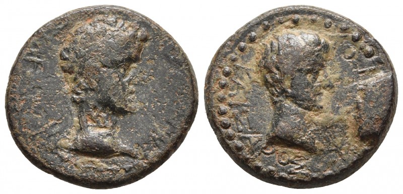 Thrace, uncertain mint, King Rhometalces I and Augustus, ca. 11 BC - 12 AD
Diade...