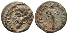 Cilicia, Colybrassos, Marcus Aurelius, 161-180 AD, AE
Laureate head of Marcus Aurelius left
Hygieia standing right, feeding snake from patera
BMC 3
18...