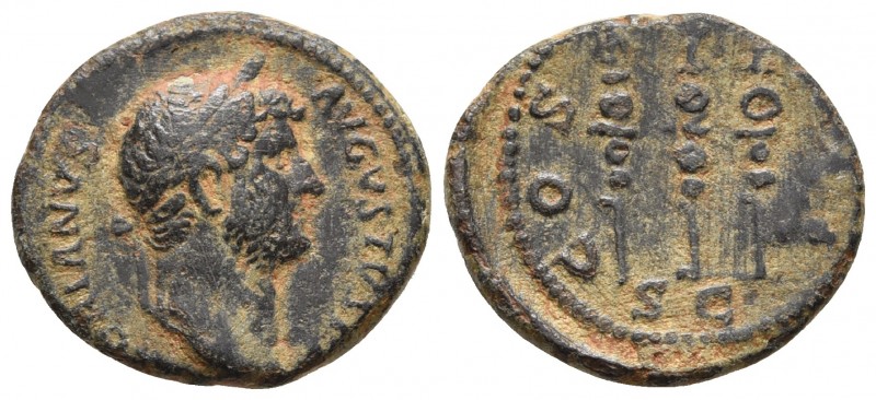 Rome, Hadrianus, ca. 125-129 AD, AE quadrans
Laureate head of Hadrianus right
Th...