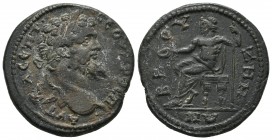Phrygia, Bruzus, Septimius Severus 193-211 AD, AE
Laureate head of Septimius Severus right
Zeus seated left, holding patera and sceptre
SNG COP 227
25...