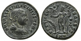 Licinius II, as caesar ca. 317-320 AD, AE follis, Nicomedia Mint
Laureate, cuirassed and draped bust of Licinius II right
Jupiter standing left, holdi...