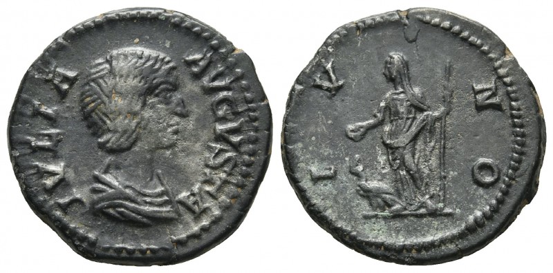 Julia Domna AD 193-217, AR denarius, Rome Mint, ca. AD 196-211.
Bare,draped bust...