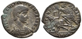 Constantius Gallus, as caesar, ca. 351-354 AD, AE2, Cyzicus Mint
Bare-headed, draped and cuirassed bust of Constantius Gallus right
Soldier spearing f...