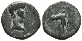 Island of Lesbos, Eresos, Claudius 41-54 AD, AE
Laureate head of Claudius right
Capricorn right, holding globe
RPC I 2335
17.3mm / 3.8g