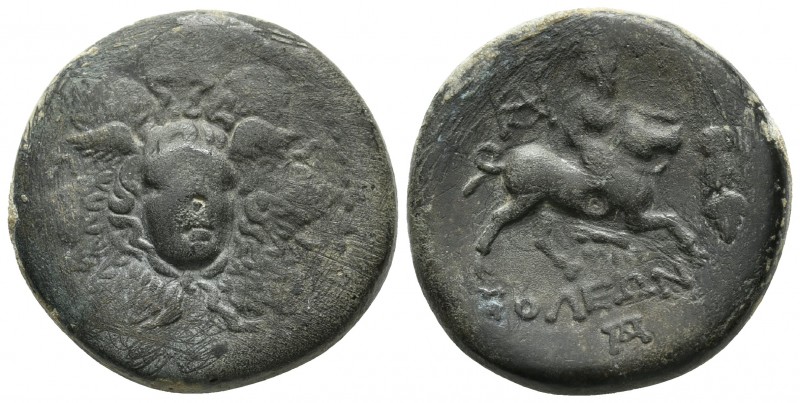 Cilicia, Soloi-Pompeiopolis, ca. 2-1 cent. BC, AE
Aegis with gorgoneion in the c...
