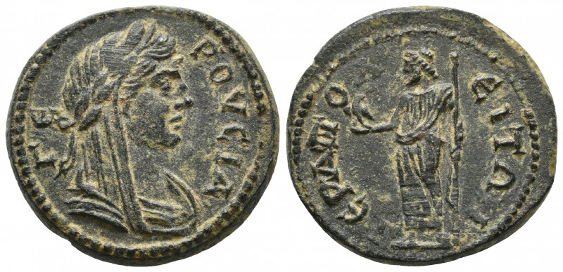 Phrygia, Hierapolis, pseudo-autonomous issue ca. 198-268 AD, AE
Laureate and dra...
