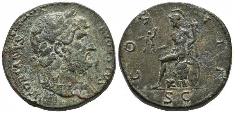 Hadrianus 117-138 AD, ca. 127 AD, AE Sestertius, Rome Mint
Laureate head of Hadr...