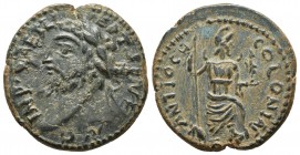 Pisidia, Antiochia, Septimius Severus 193-211 AD, AE
Laureate head of Septimius Severus left
Men standing right, holding sceptre and Nike.
Krzyzanowsk...