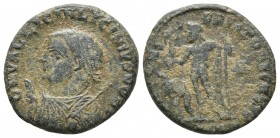 Licinius II, as caesar ca. 317-320 AD, Antioch Mint, AE Follis
Laureate and draped bust of Licinius II left, holding globe, sceptre and mappa
Jupiter ...