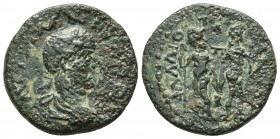 Cilicia, Flaviopolis, Gallienus 253-268 AD, AE
Laureate, draped and cuirassed bust of Gallienus right
Dioskuroi standing back to back, heads turned to...