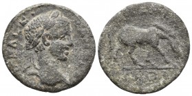 Troas, Alexandria, Alexander Severus 222-235 AD, AE
Laureate head of Alexander Severus right
Horse grazing right
Bellinger A339
23.9mm / 5.55g