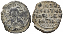 Anonymous follis class A2 (attributed to the joint reign of Basil II and Constantine VIII), AE, Constantinople Mint, c. 976-1030/35 AD, 
+EMM...- NOVH...