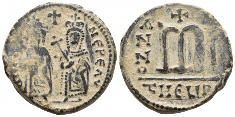 Phocas 602-610 AD, AE follis, Antioch (Theoupolis) Mint, 602/603 AD,
...-NϵPϵAV,...