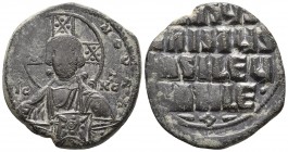 Anonymous follis class A2 (attributed to the joint reign of Basil II and Constantine VIII), AE, Constantinople Mint, c. 976-1030/35 AD, 
...- NOVHΛ Bu...