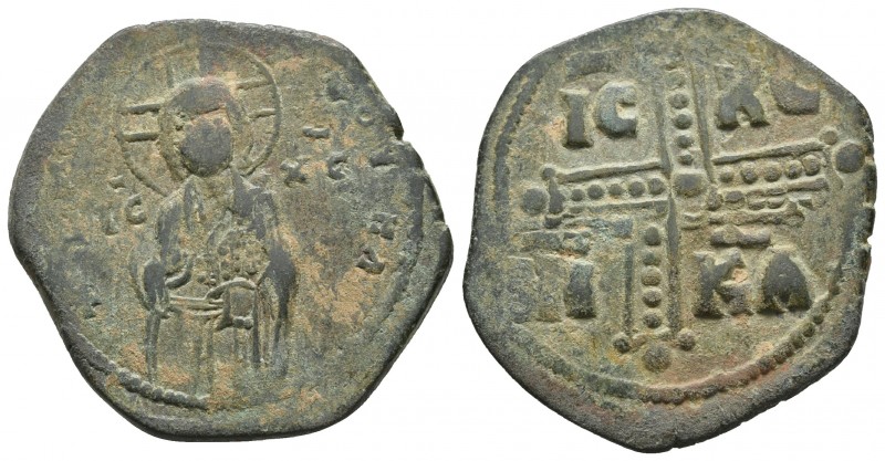 Anonymous follis class C (attributed to Michael IV), AE, Constantinople Mint, c....